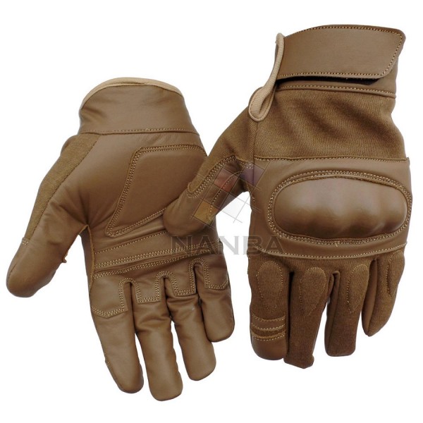 Kevlar Tactical Hard Knuckle Gloves TAN