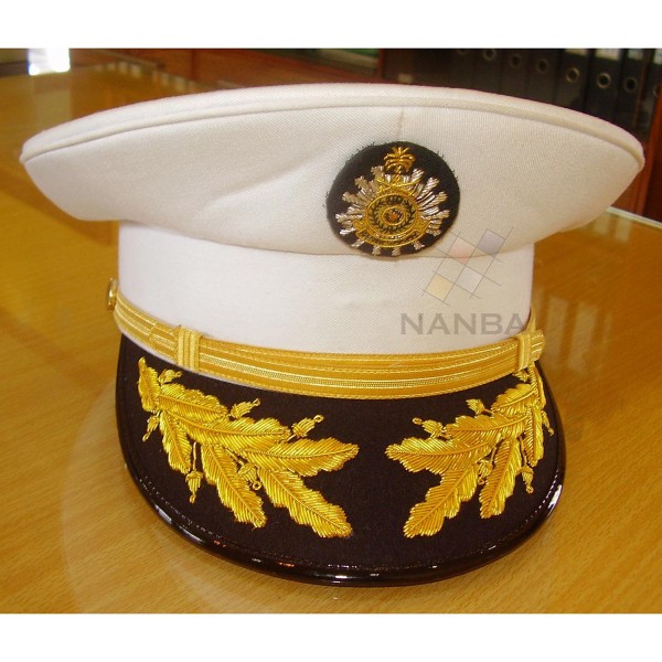 Embroidered Peak Cap For Navy With Emblem