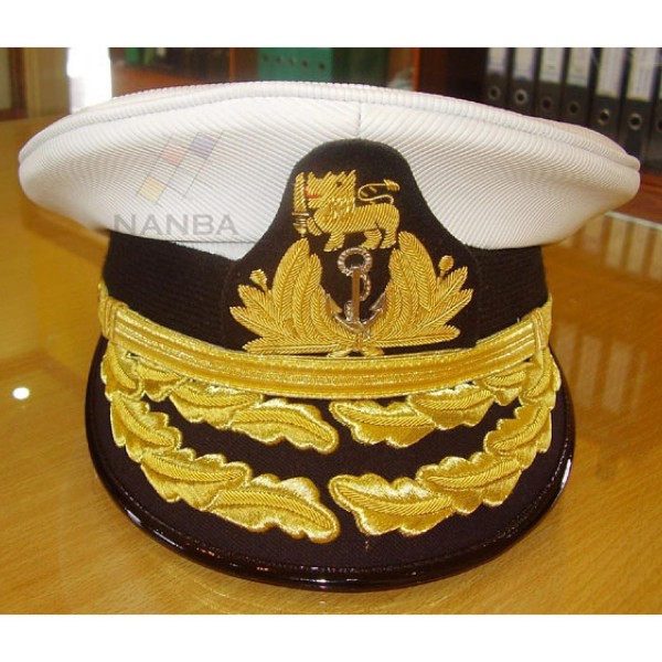 Bullion Embroidered Peaked Cap With Emblem