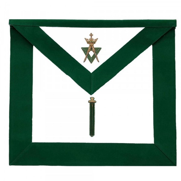 Allied Masonic Degree AMD Hand Embroidered Officer Apron - Sentinel