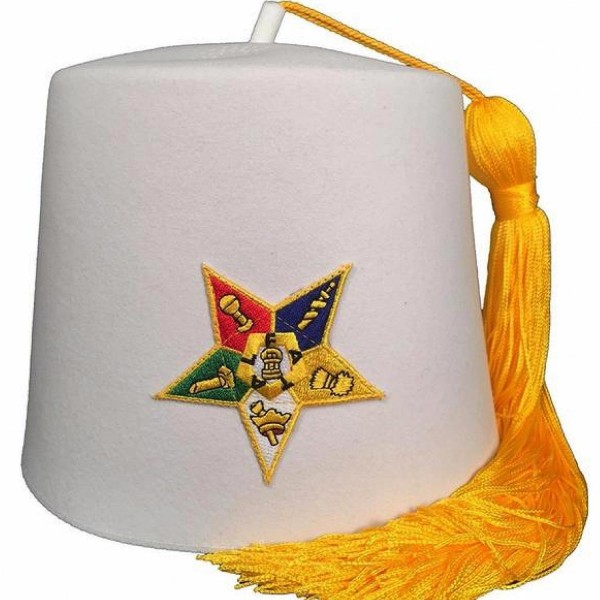 Order of the Eastern Star OES White Fez