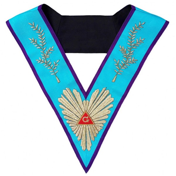Masonic Memphis Misraim Worshipful Master Collar Hand Embroidered