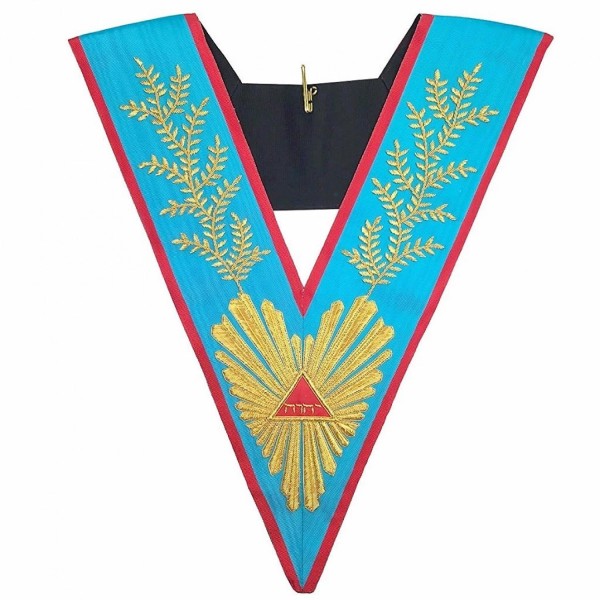 Masonic Officer's collar Memphis Misraim Worshipful Master Hand Embroidered