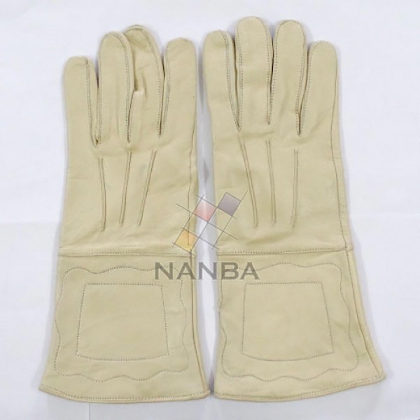 Masonic Plain Leather Gloves