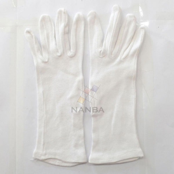 White Cotton Plain Gloves
