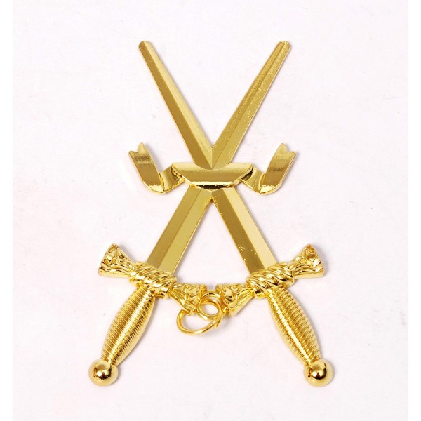 Masonic Tyler Collar Jewel in gold Tone