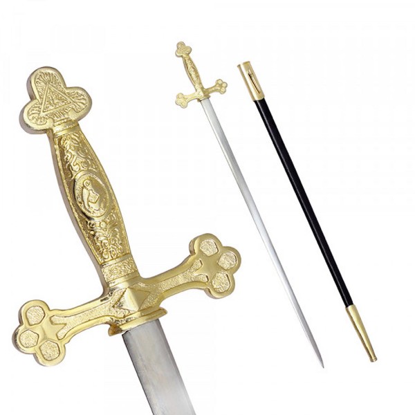 Masonic Ceremonial Sword Square Compass Cross Swords
