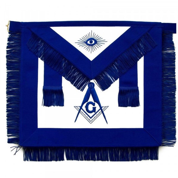 Masonic Master Mason Blue Lodge Apron With Fringe