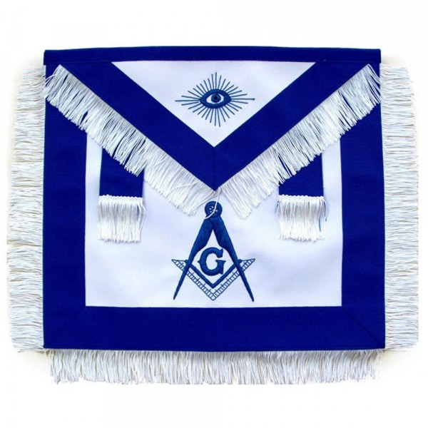 Masonic Master Mason Apron With White Fringe