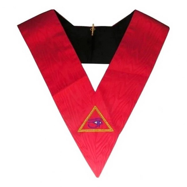 Masonic Memphis Misraim Hand Embroidered Collar - 90 Degree