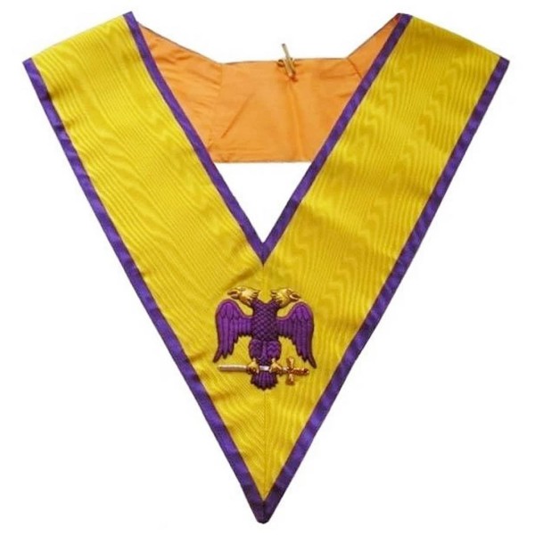 Masonic Memphis Misraim Hand Embroidered Collar - 95 Degree