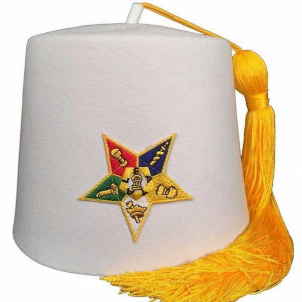 Order of the Eastern Star OES White Fez