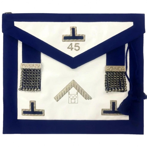 Pennsylvania Regulation 13"x15" - Past Master - Masonic Hand Embroidered Apron