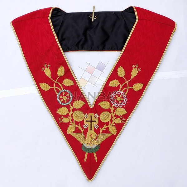 18th Degree Rose Croix Collar - Red