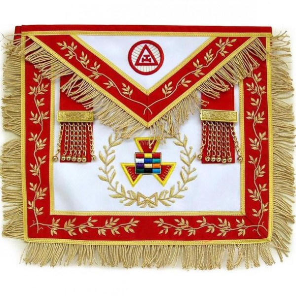 Masonic Royal Arch Apron Grand Priest Wreath Bullion Hand Embroidered