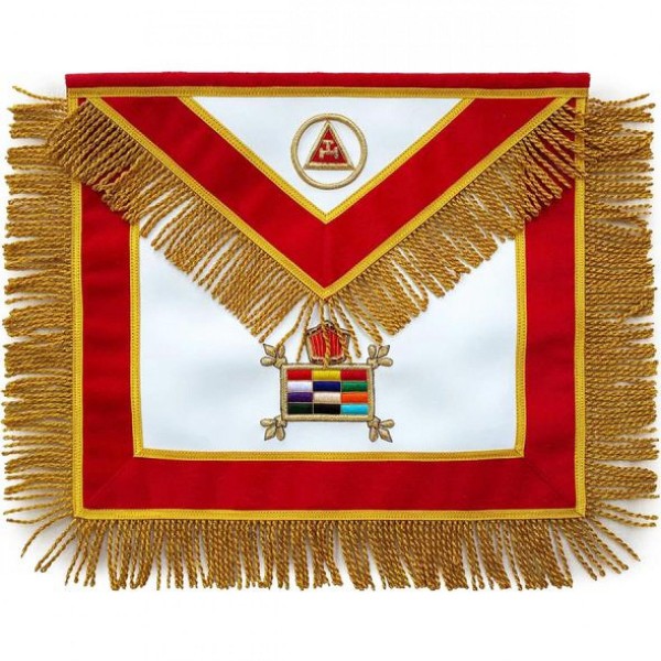Masonic Royal Arch Apron Past Priest Fringe Hand Embroidered
