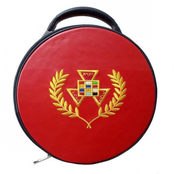 Masonic Past High Priest PHP Wreath Hat/Cap Case Red