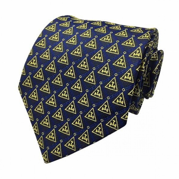 Masonic Royal Arch Tie with Gold Triple Tau Freemasons Necktie