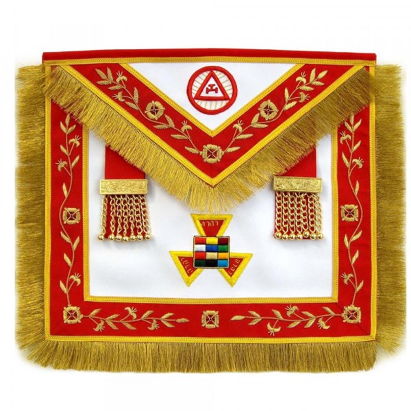 Masonic Royal Arch PHP Past High Priest Apron Bullion Hand Embroidered
