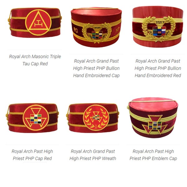 Royal Arch Grand Past High Priest PHP Cap Red