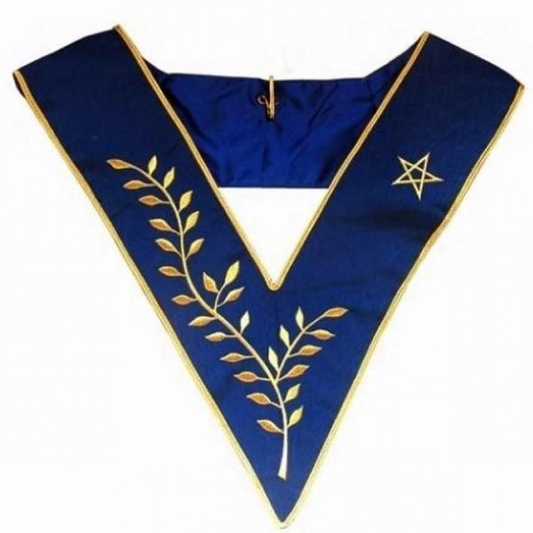 Masonic collar AASR Thrice Powerful Master Machine embroidery