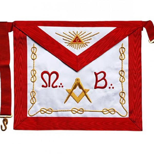 Masonic Scottish Rite AASR Master Apron MB Hand Embroidered Apron