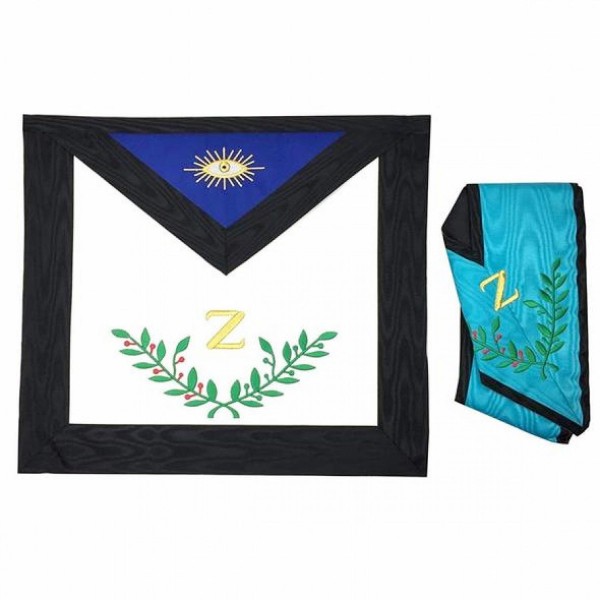 Masonic Apron 4th Degree Collar Set Machine Embroidered