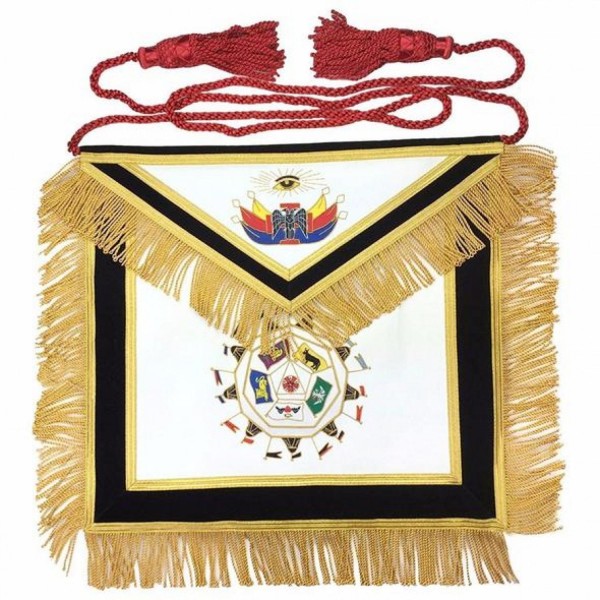 Masonic SCOTTISH RITE 32nd Degree Apron Hand Embroidery Master of Royal Secret