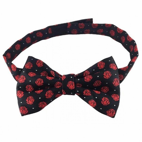 Masonic Rose Croix polka dot Bow Tie with Red Logo
