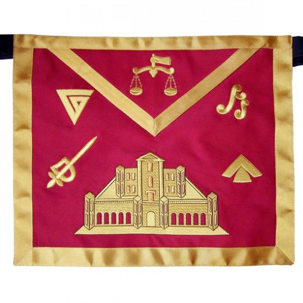 Masonic Fraternal Scottish Rite 16th Degree Prince of Jerusalem Regalia Apron