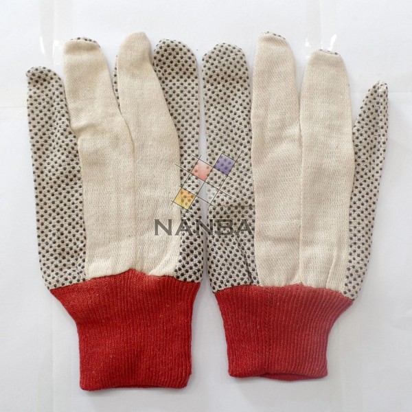 Dotted Cotton Canvas Gloves